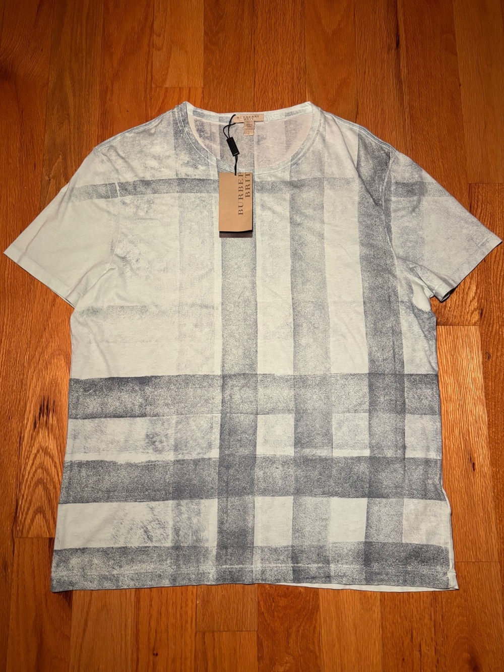 Burberry Plaid Graphic Tshirt, Brand New
